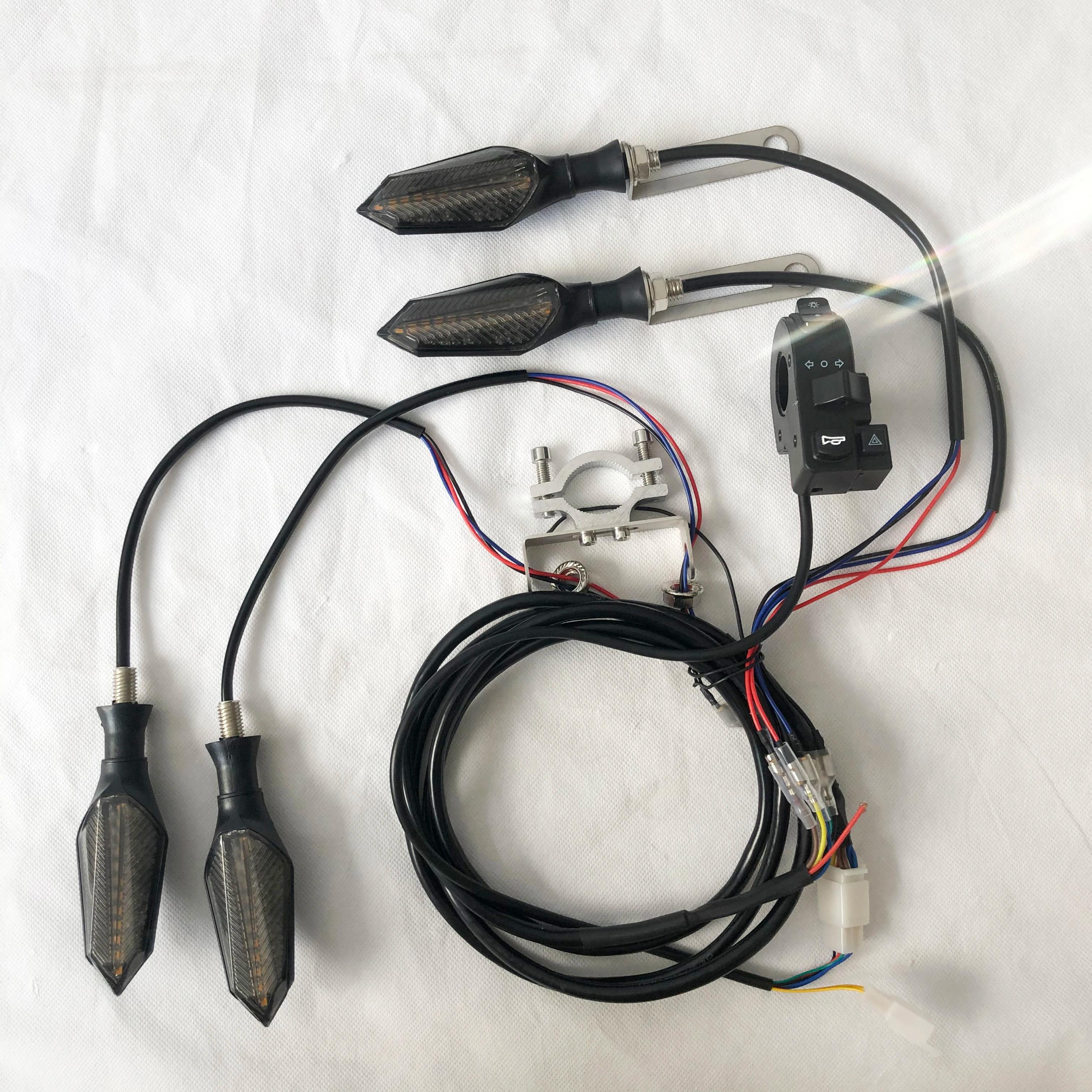 Clignotant LED 48v 60v pour vélo et Scooter électrique, clignotant étanche pour moto, clignotant pou