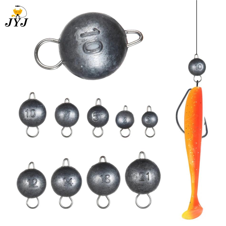 Poids de balle de pêche en eau profonde avec boule ronde, plombs de pêche, tête de gabarit, accessoi