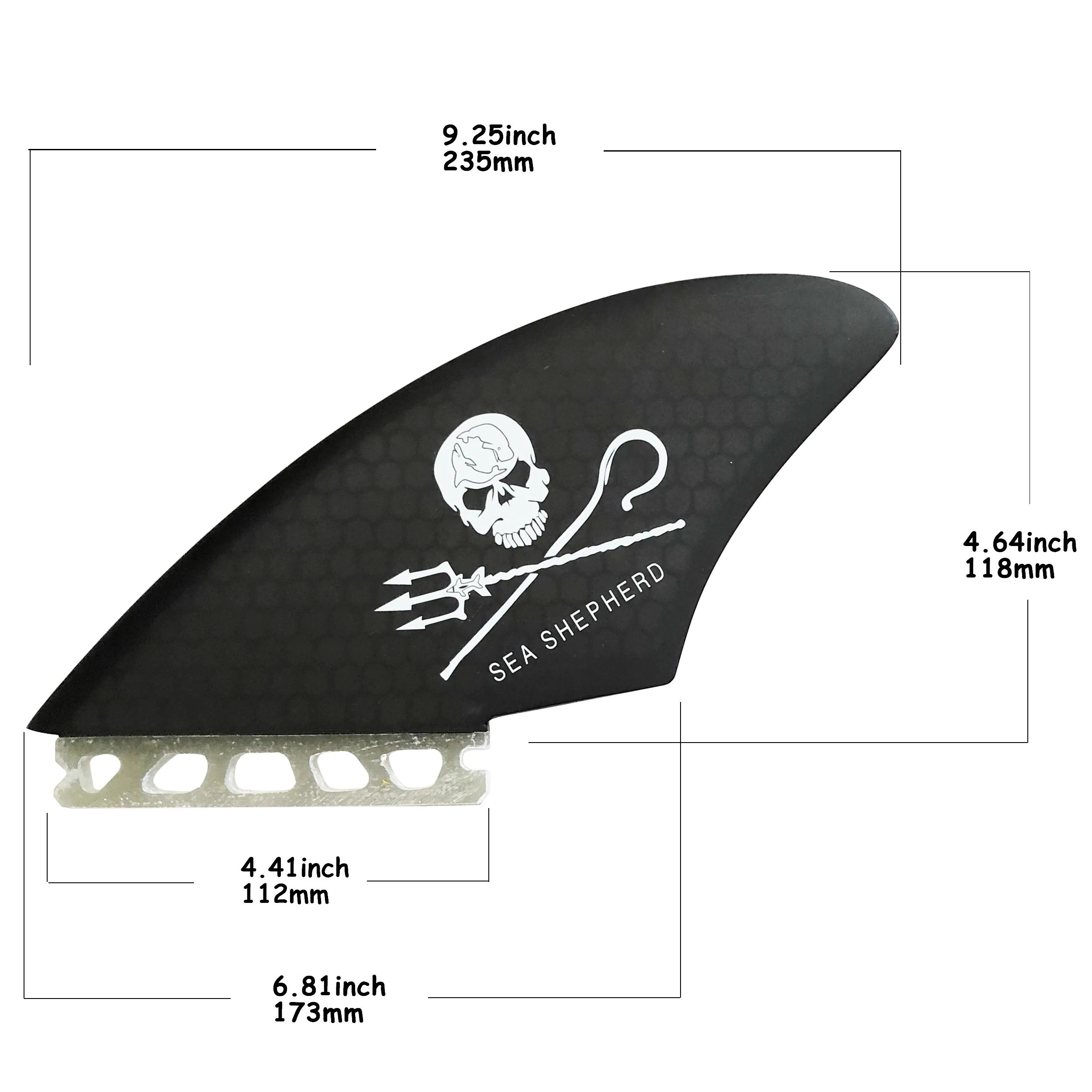 AQUBONA Aileron de quille de planche de surf Aileron simple double languette Aileron de crâne pour p