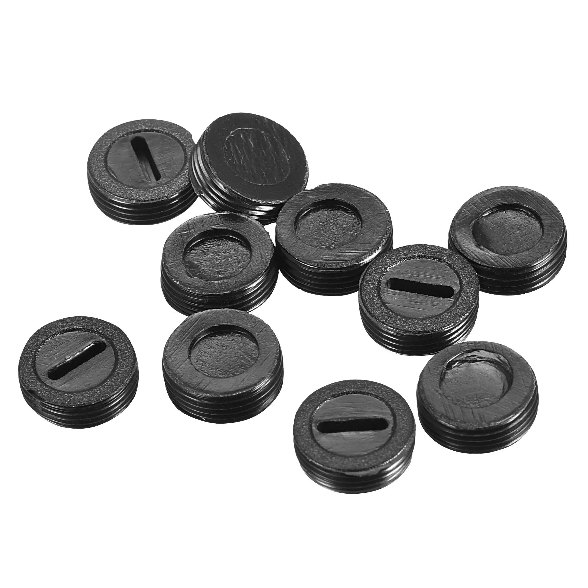 Bouchons de support de brosse en carbone à vis en plastique noir, boîtier Dia 10mm/12mm/13mm/14mm/15