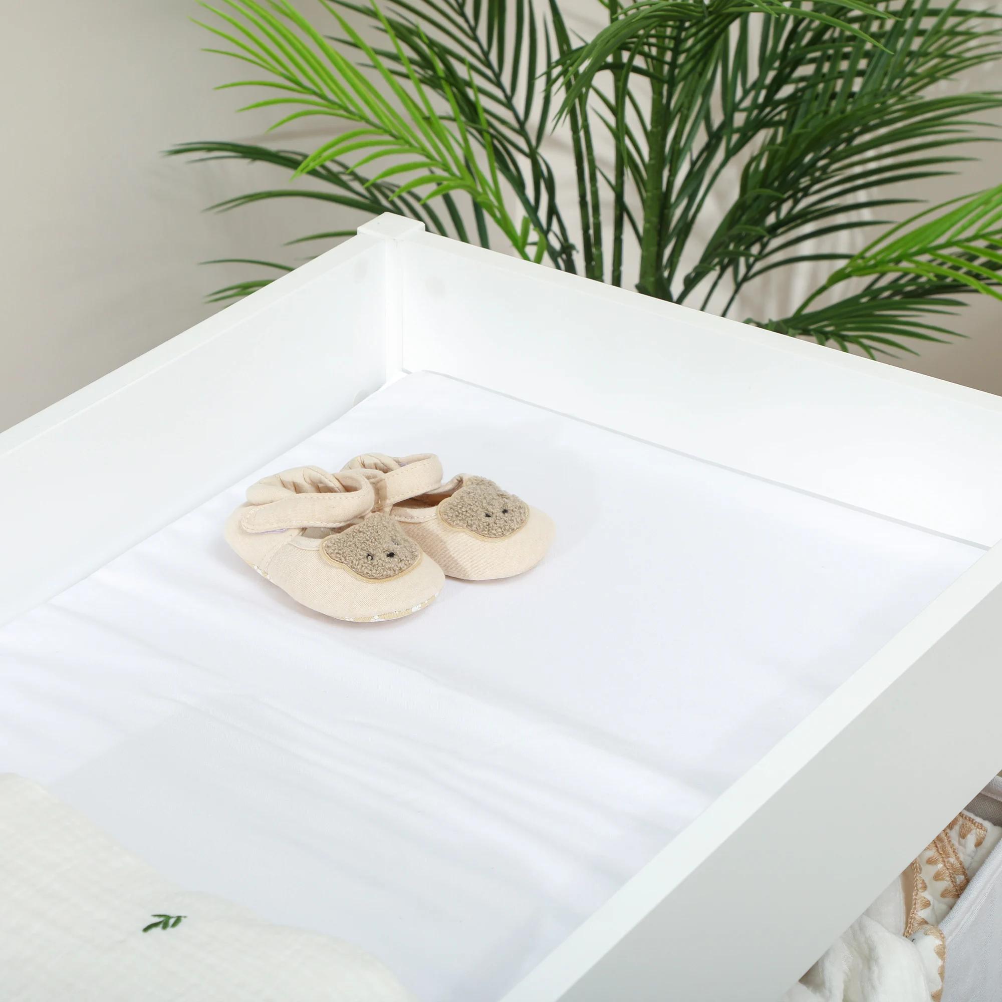 AIYAPLAY Unité à langer pour bébé avec 4 tiroirs, table à langer