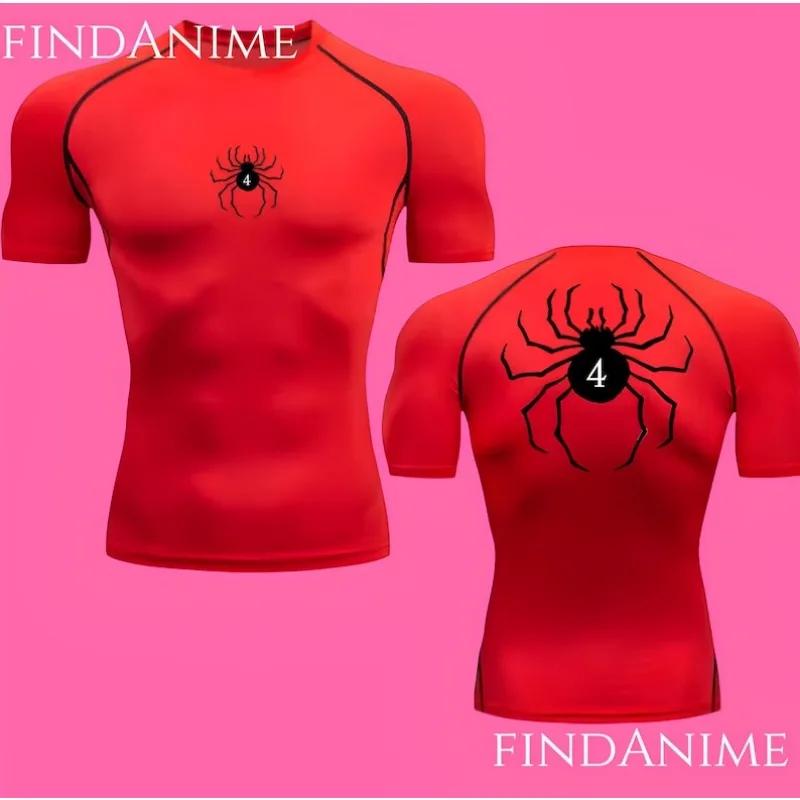 T-shirts de compression Spider, T-shirt de compression Anime Phantom Troupe Hunter x Hunter, T-shirt