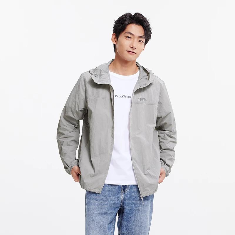 Veste UV Homme Semir 2026 à Capuche Effet Rafraîchissant Style Couple Coupe Droite Décontractée Tend