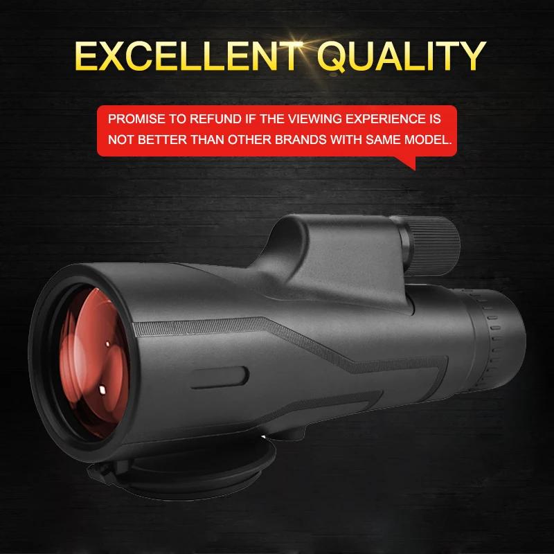 Télescope monoculaire ED puissant à large angle 12x52, monocle BAK4 à très faible dispersion, antibu