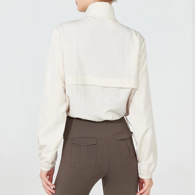 VITALINOVO Veste de sport légère pour femme avec fermeture éclair au quart pour golf, randonnée, cou