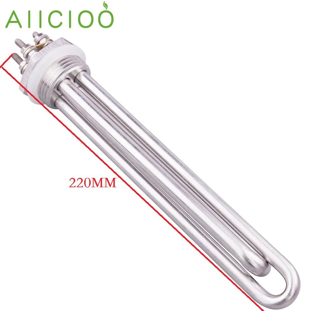 Réchauffeur tubulaire 12v 24v 36v 48v 1 "élément chauffant à filetage BSP DN25 DC 300w 600w 1200w 15