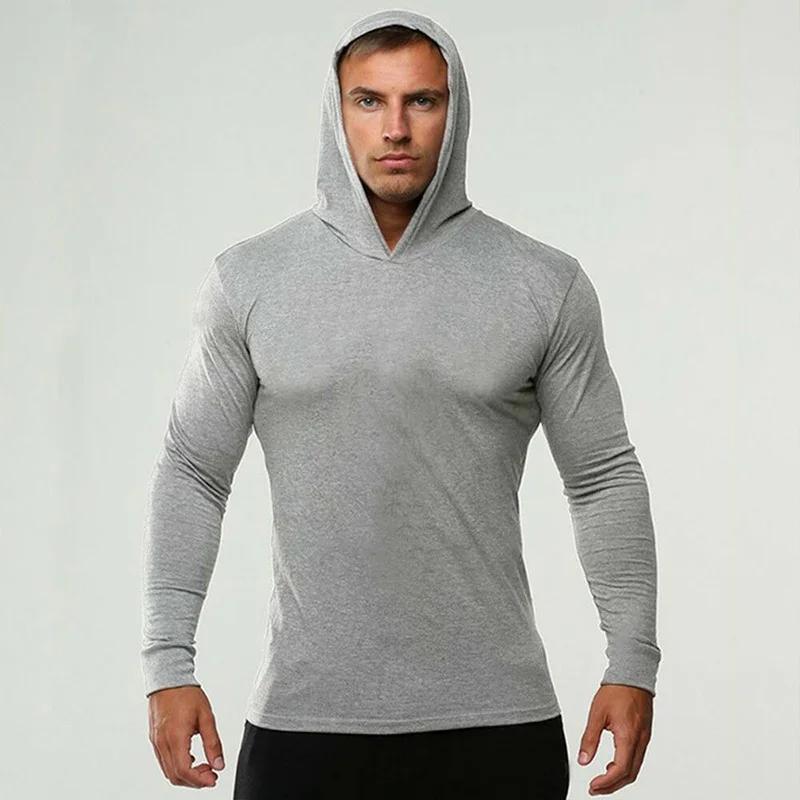 Vêtements de sport de couleur unie, T-Shirt à manches longues, coupe cintrée, en coton respirant, vê