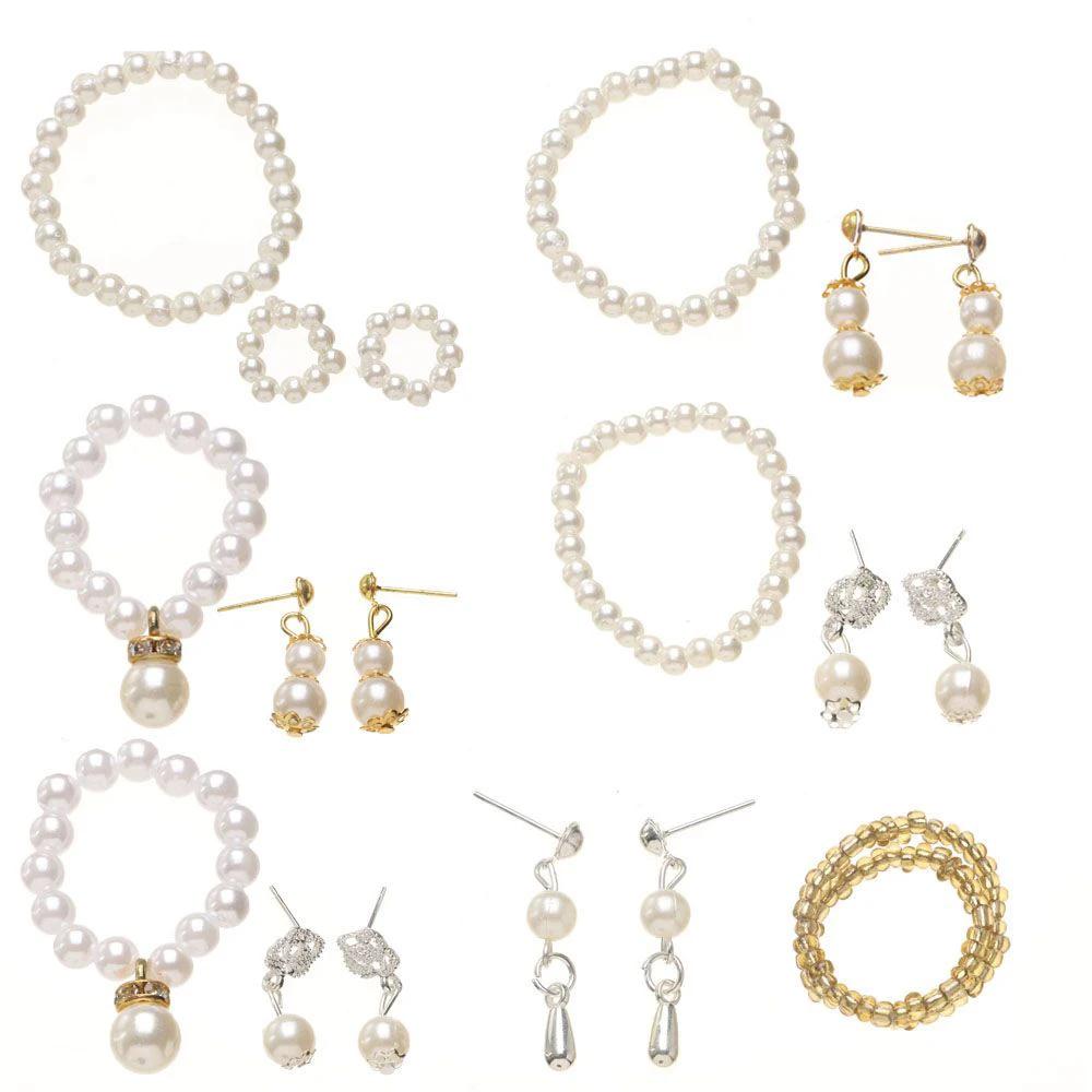 Accessoires de poupée, bijoux en perles blanches, collier, Bracelet pour poupée 1/6, décoration à la