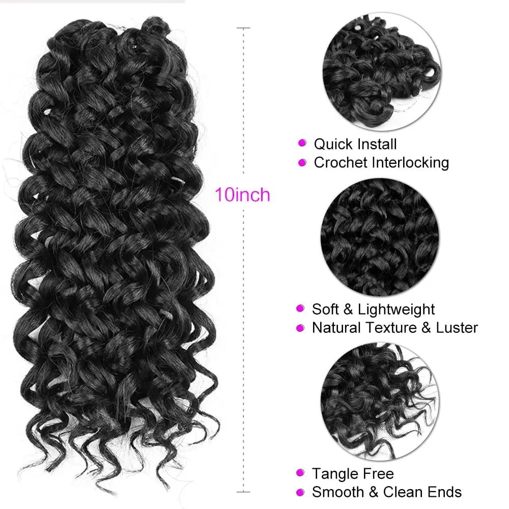 Synthétique court GoGo Curl Crochet cheveux pour femmes plage Curl Crochet tresses cheveux océan vag