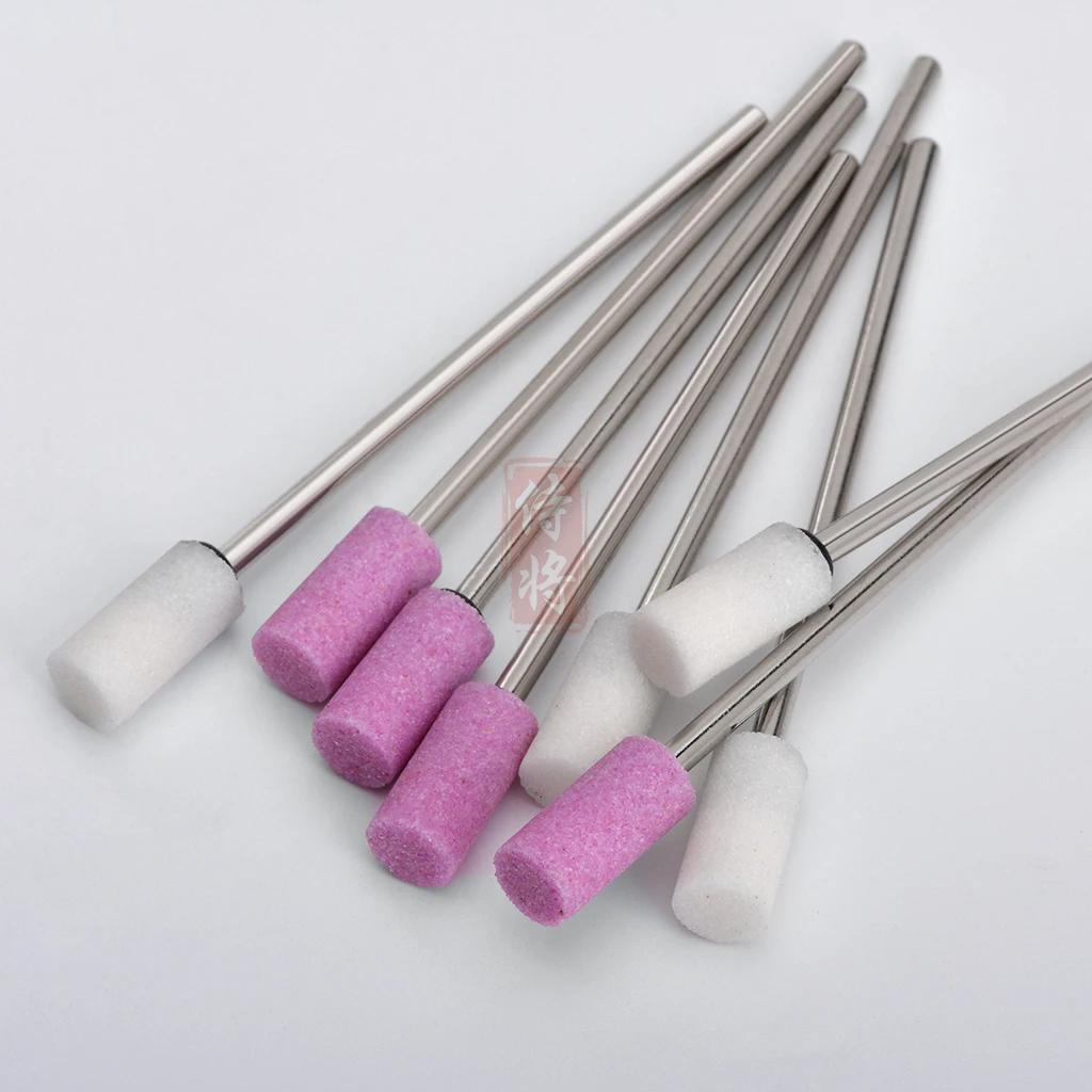 1 pièces 3mm/6mm tige Dia abrasif monté pointe de pierre pour outils rotatifs meulage pierre roue tê