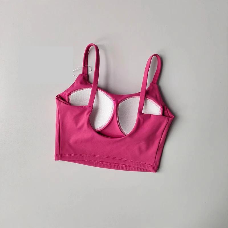 Soutien-gorge de sport push-up pour femmes - Coussinet fixe pour yoga, fitness et course respirant