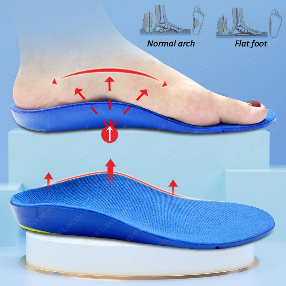 Semelles orthopédiques pour enfants et adultes, Support de voûte plantaire pour pied plat, arc haut,