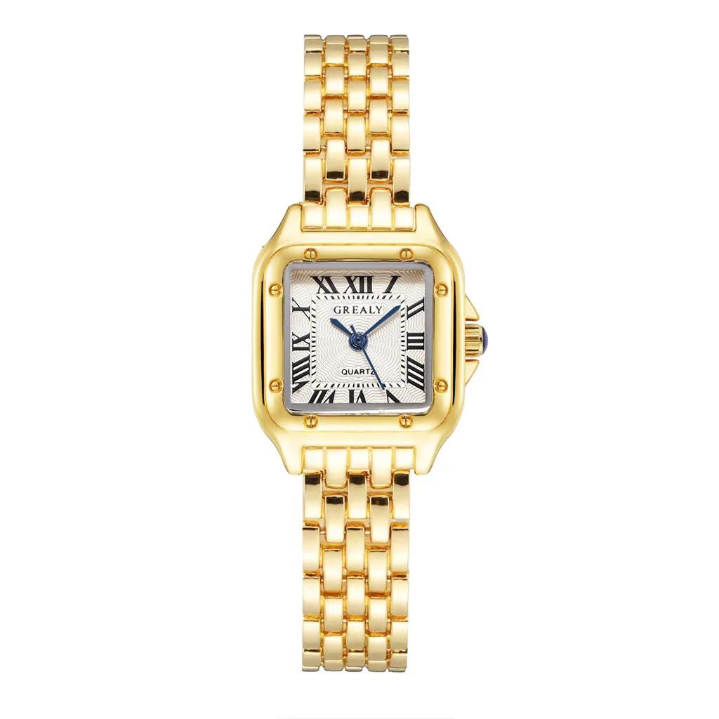 Femmes montre lumière marque de luxe affaires or acier inoxydable dames mode montres à Quartz femme