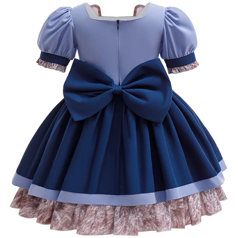 Costume de jeu de rôle Judy Hopps, uniforme d'officier lapin, pour bébé fille, inspiré du nouveau fi