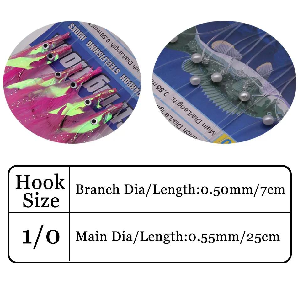 Pack peau de poisson laser crochet maquereau espagnol sabiki pêche mer appâts artificiels