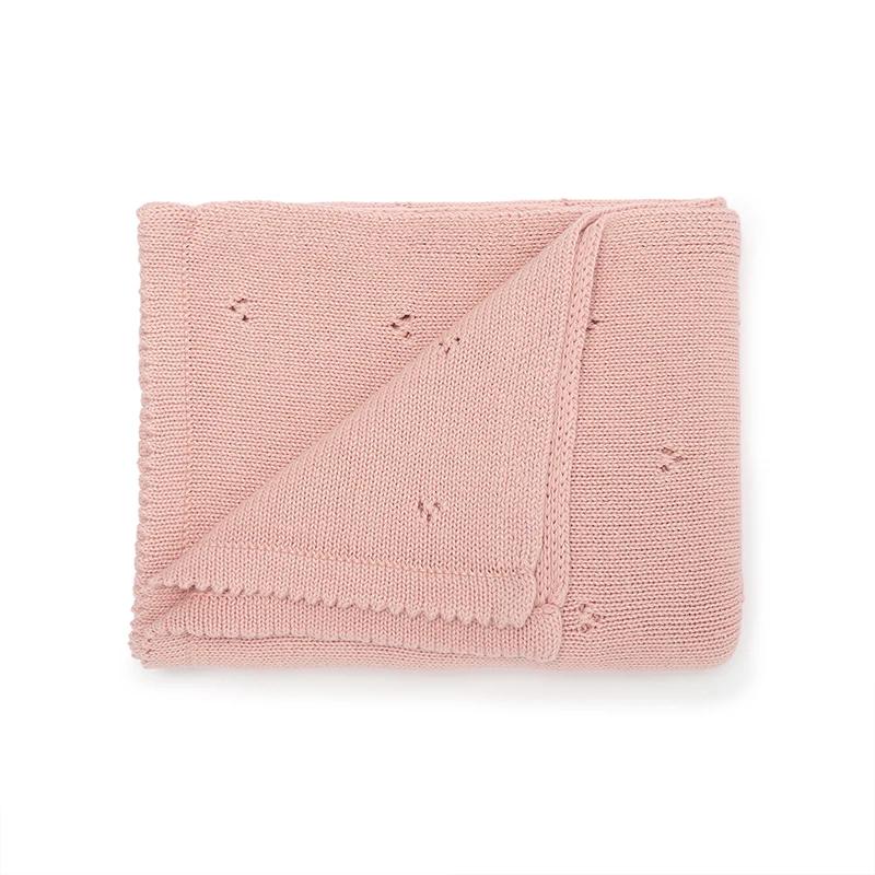 Couvertures pour bébé Super douces pour nouveau-né, garçons et filles, en tricot de coton, couettes
