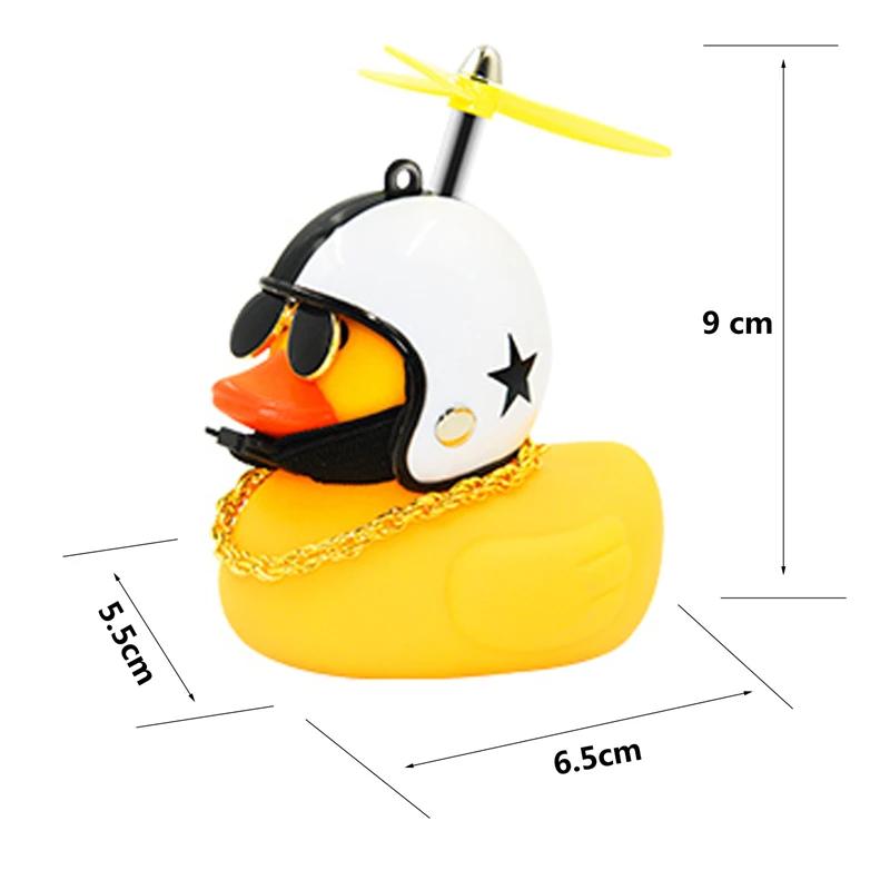 Canard jaune de dessin animé pour guidon de vélo, petit casque lumineux, lumière frontale brillante,