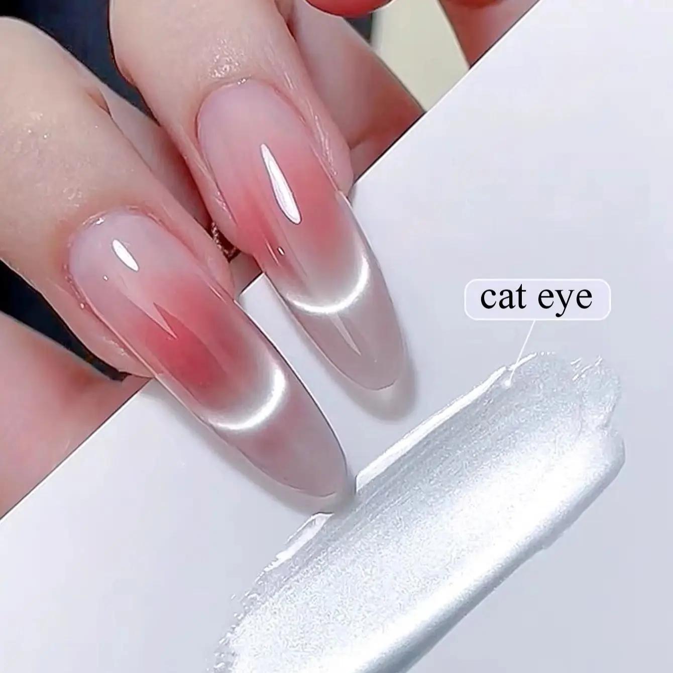 1-9 pièces TC Flow Light Vernis à ongles gel effet œil de chat blanc ultra brillant, gel UV à retire