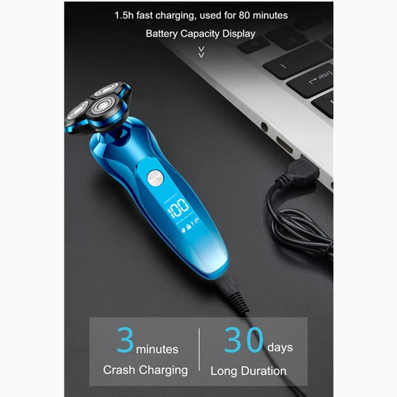 ZOZEN rasoir électrique rasoir rotatif rasoir électrique tondeuse à barbe corps coupe de cheveux Mac