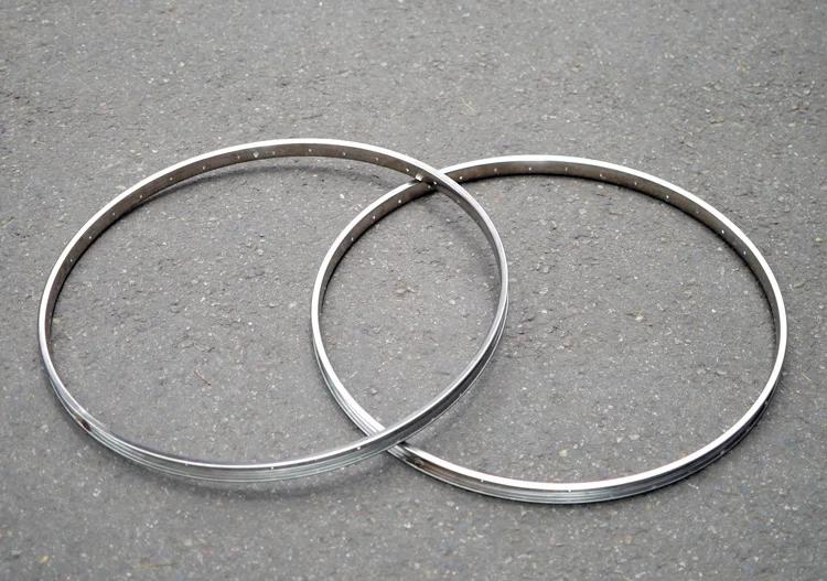 Jante de vélo de route en acier inoxydable 26 pouces, accessoires de roue de vélo Vintage 1-3/8 36 t