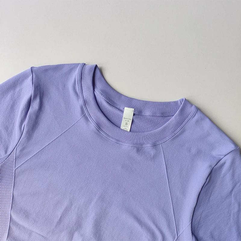 T-shirt sport femme manches courtes léger - Haut de yoga élastique pour fitness et fin d'été