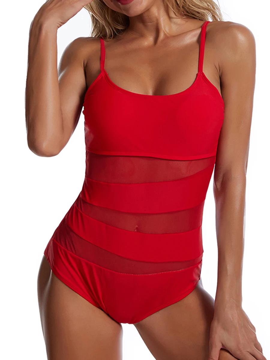 Maillot de bain une pièce sexy dos nu 2026 pour femme - Natation et plage été maille unie