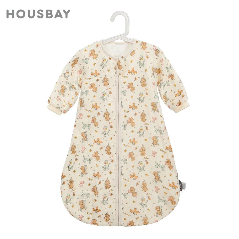 Sac de couchage pour bébé, manches amovibles, gaze fine et respirante en coton, conception à fermetu