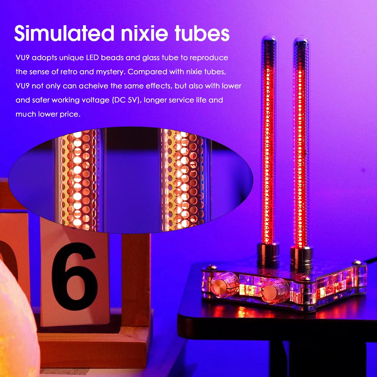 Nobsound-VU9 Vintage Pixie Tube Sound Level Meter, Audio Display Analyzer Music, MIC 514 up Lamp