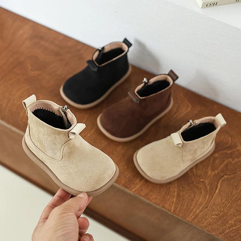 Bébé garçons filles bottes automne hiver enfants chaussures décontractées en plein air anti-dérapant