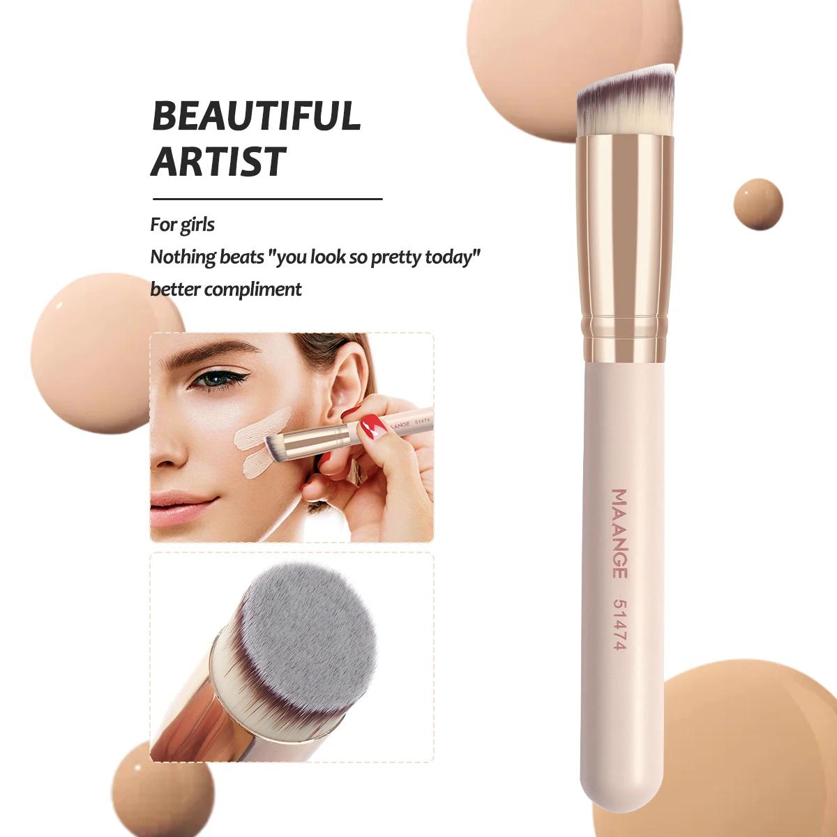MAANGE 7 pièces/ensemble pinceaux de maquillage pour fond de teint cosmétique poudre correcteur Blus