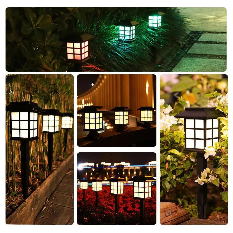Paquet de 8 lumières solaires de jardin de voie paysage extérieur imperméable pour cour Patio passer