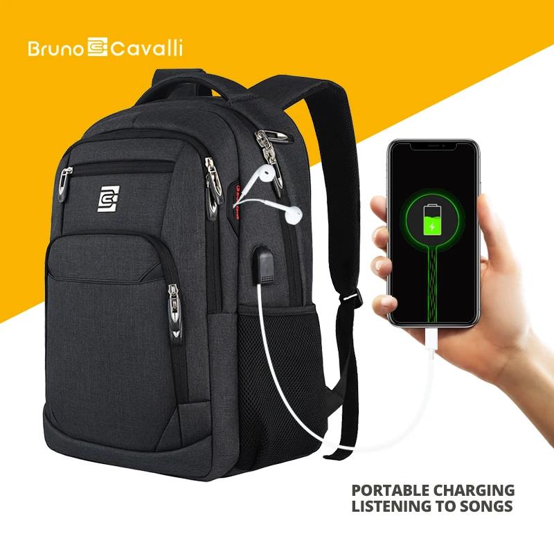 Sac à dos pour ordinateur portable avec port de chargement USB, antivol, mince, durable, voyage d'af