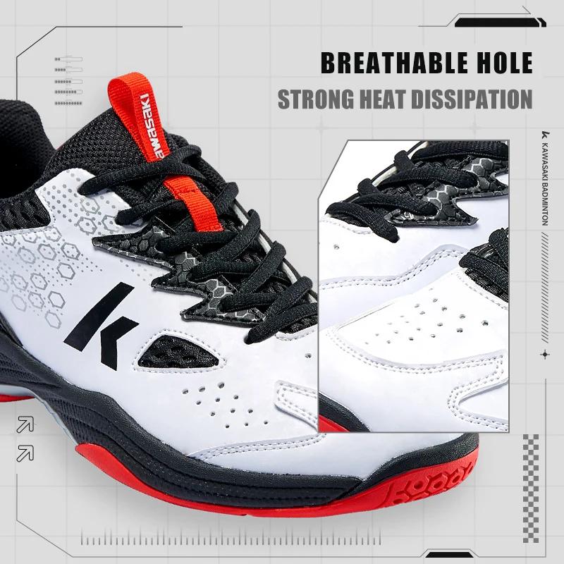 Chaussures de badminton Kawasaki pour hommes - Conception anti-twist et respirante pour le tennis