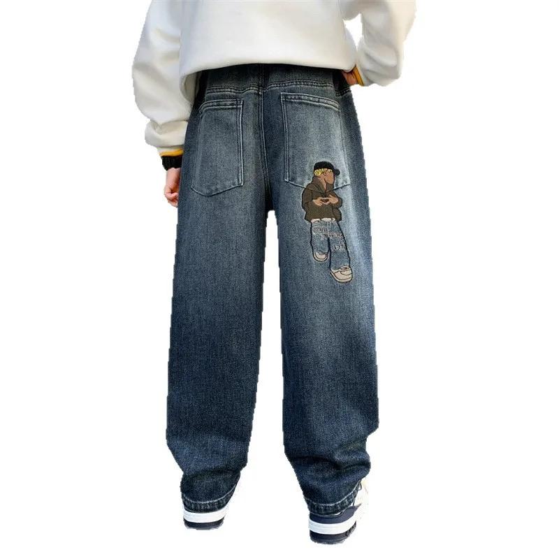 Pantalon en jean décontracté pour garçons, collection Printemps-Automne 2026, pour enfants de 4 à 14