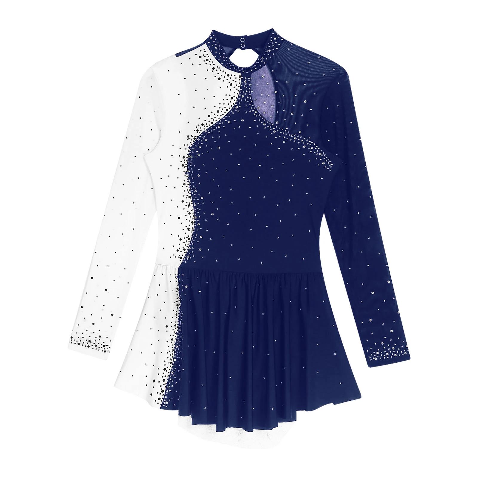 Costume de spectacle de patinage artistique pour femmes, vêtements de danse de Ballet, gymnastique,