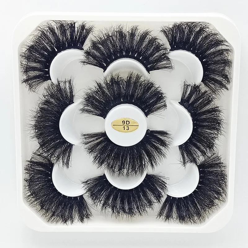Nouveau 5 paires 15-25mm 3D cils de vison en gros faux cils naturels, Extension de cils en gros en v