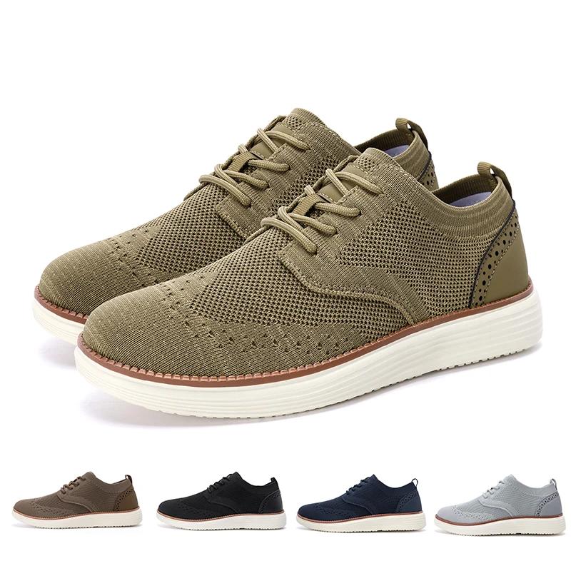 Baskets habillées à la mode pour hommes, chaussures de marche décontractées, Oxfords d'affaires, con