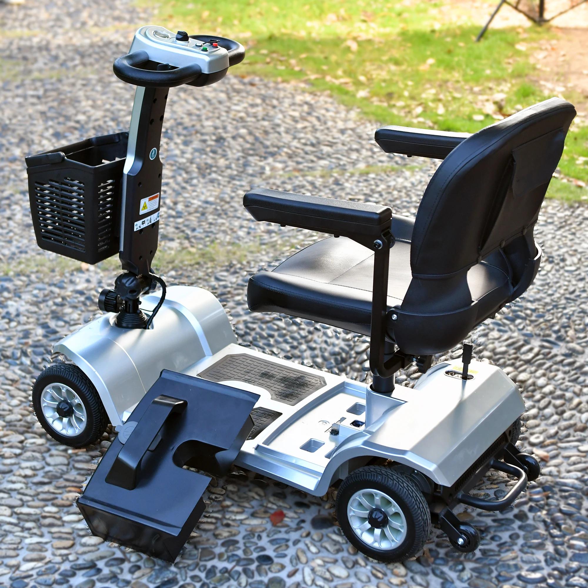 Trottinette de mobilité électrique pliable, 4 roues, personnes handicapées, adultes, personnes âgées