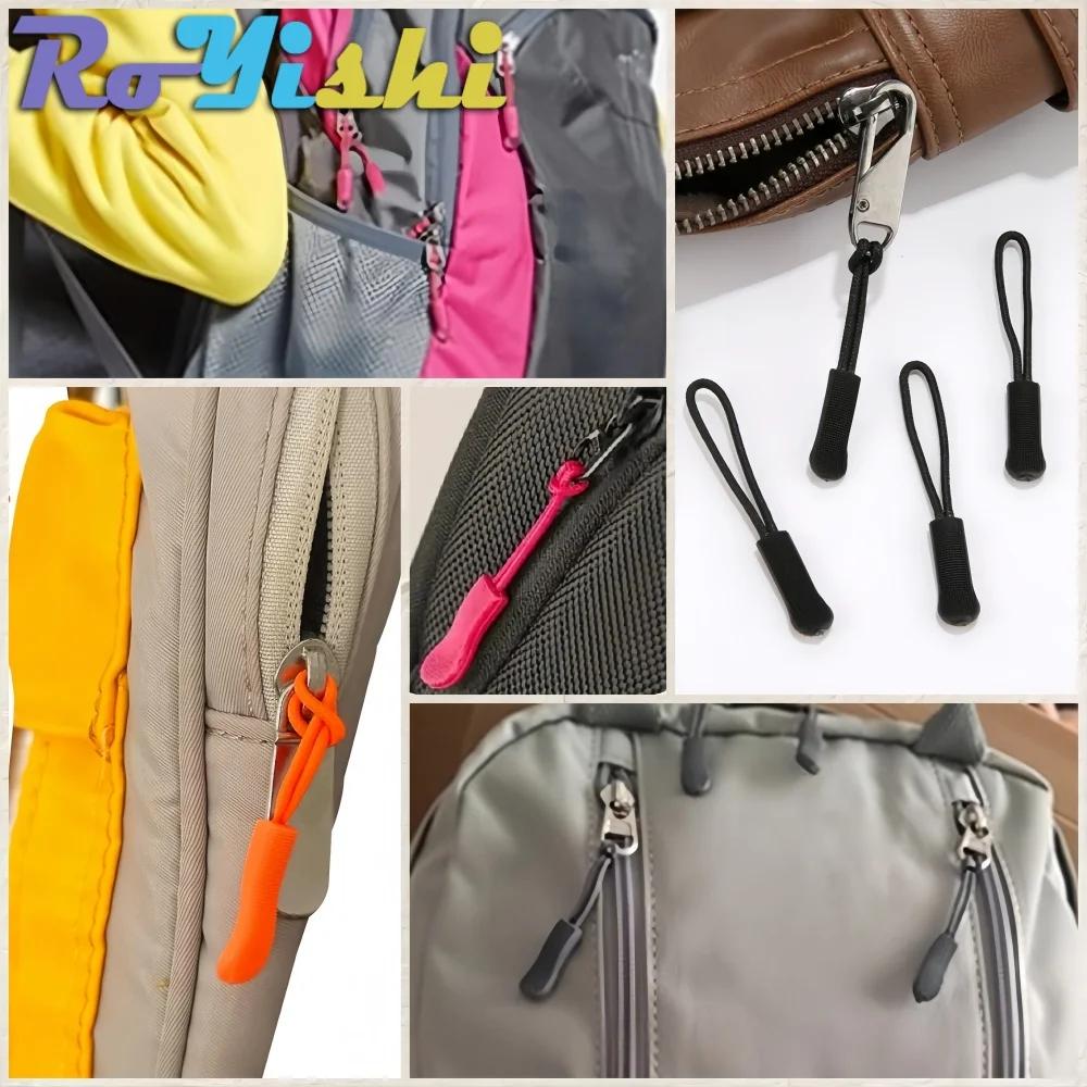 Lot de 10/100 tirettes de fermeture éclair colorées de remplacement, rallonges de cordon pour sacs à