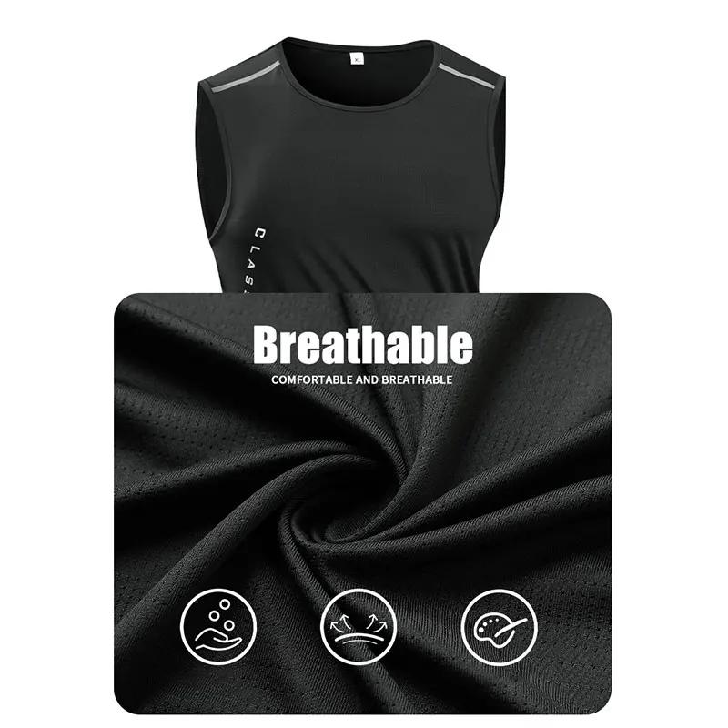 Ippolich – gilet de course d'été à séchage rapide, gilet de Fitness réfléchissant, respirant, élasti