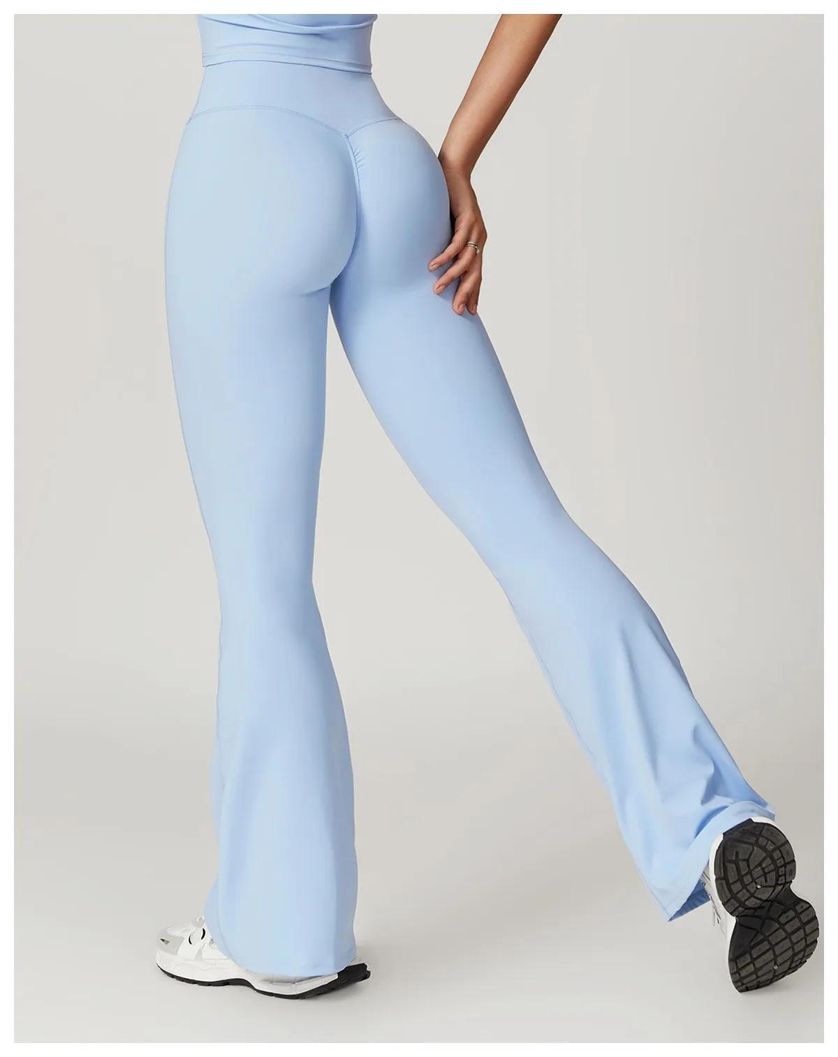 Leggings de Yoga évasés croisés pour femmes, taille haute, bas de cloche croisée en V, contrôle du v