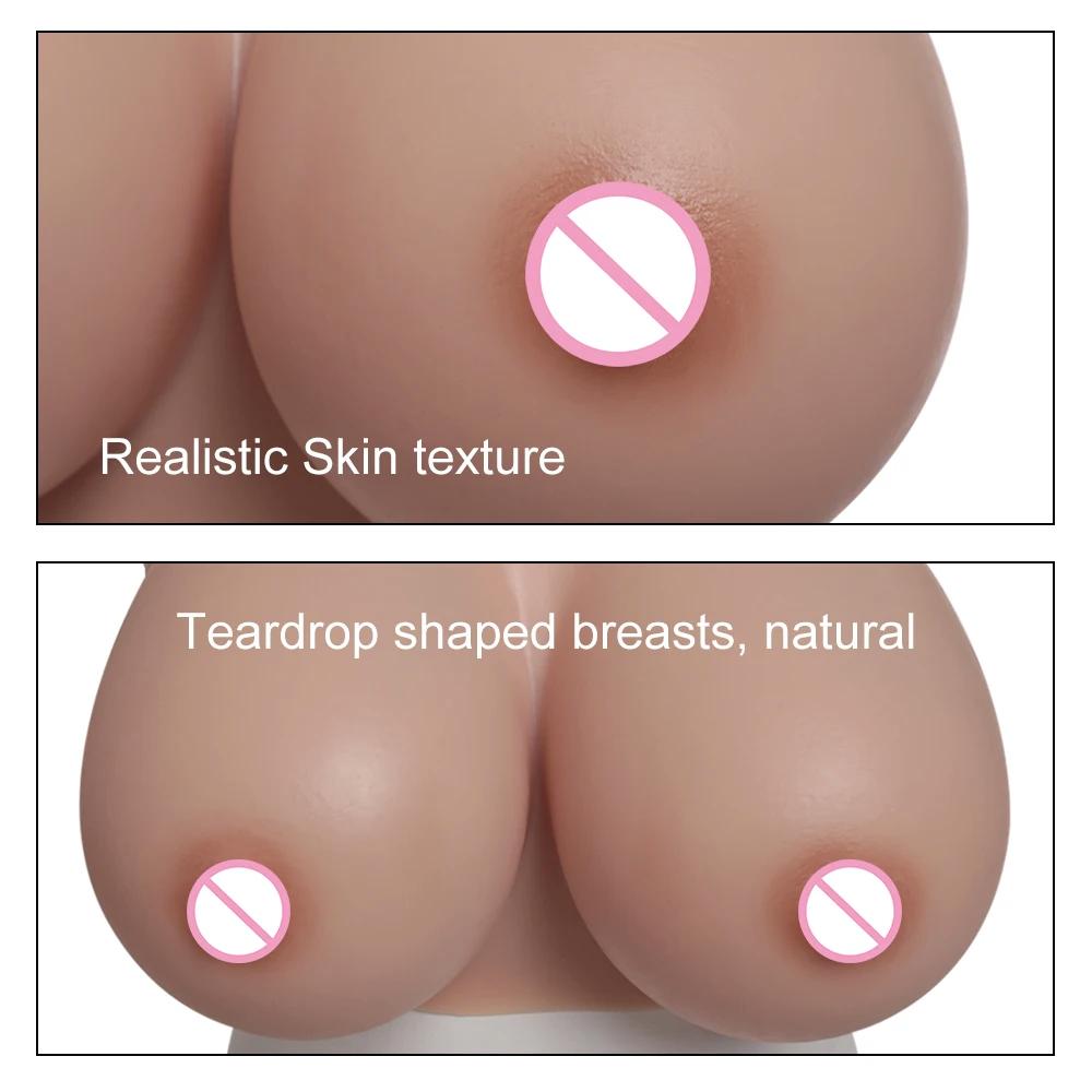 Eyung H Cup-Faux Seins en Silicone, Rehausseur de Seins pour Crossdresser Drag Queen, Sein Mâle à Fe