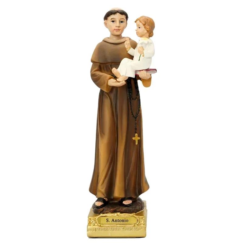 Statue de Saint-Antonio 20/30Cm, 1 pièce, icône de prière de la famille Saint catholique, ornements