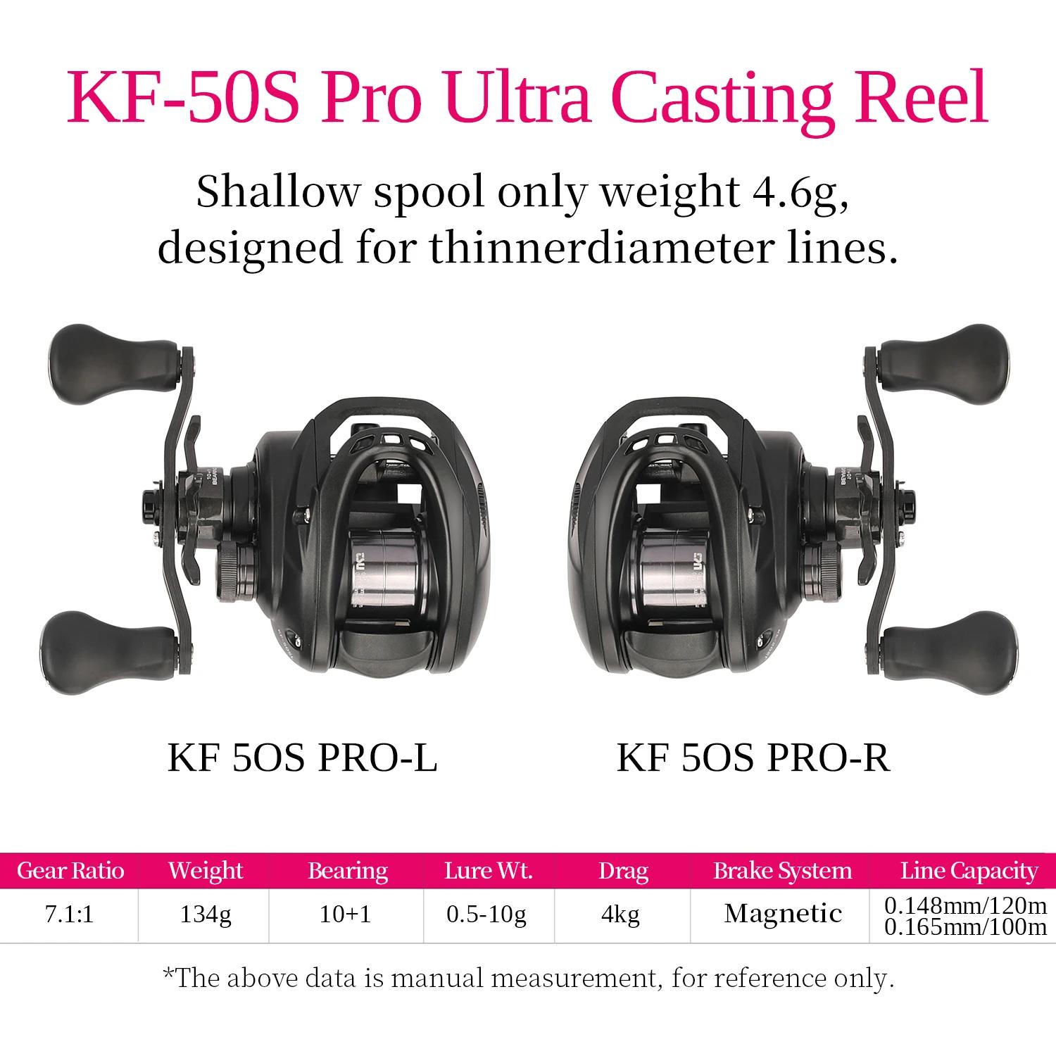 TSURINOYA – moulinet de pêche Baitcasting ultraléger 135g, 6.1g, Dark Wolf 50S 7.1:1, bobine peu pro