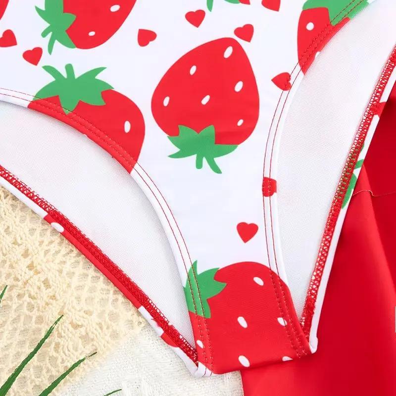 Maillot de bain imprimé une pièce pour filles 2026, maillot de bain et jupe de plage pour enfants, t