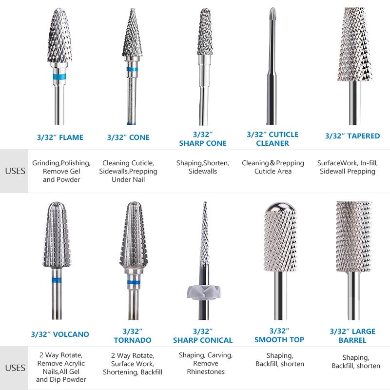 LadyMisty foret à ongles électrique fraises à ongles coupe pour Machine de manucure accessoires pour
