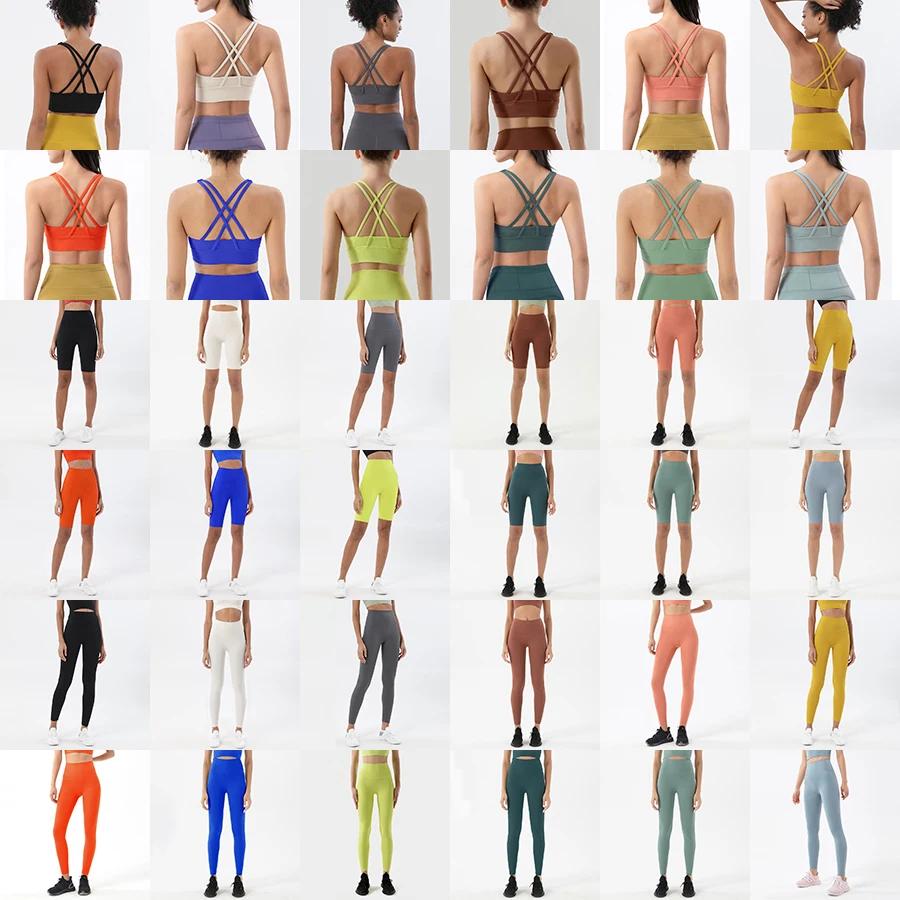 SOISOU-Vêtements de yoga en nylon pour femmes, leggings de fitness, soutien-gorge de sport, ensemble