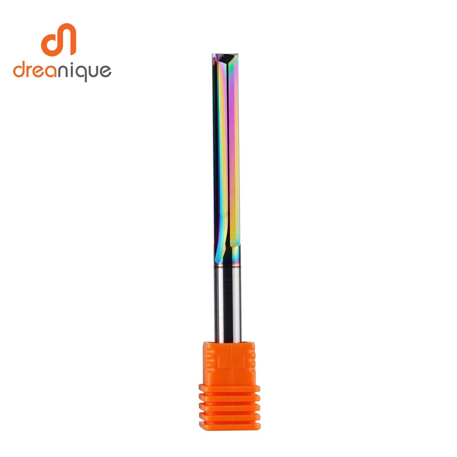 Fraise à rainurer droite en carbure à 2 cannelures avec revêtement DLC, tige de 3,175, 4, 6, 8 mm, 1
