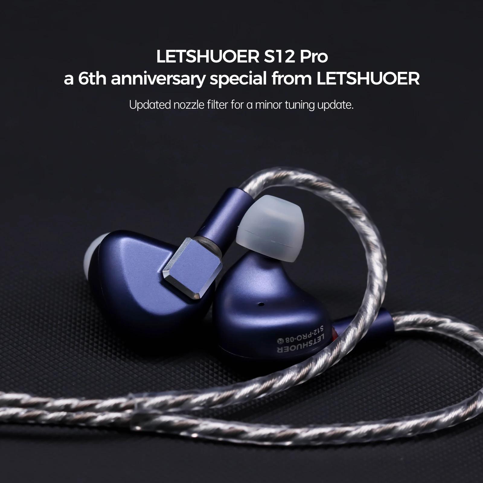 Écouteurs intra-auriculaires filaires Hi-Fi Letshuoer S12 PRO avec transducteur magnétique planaire