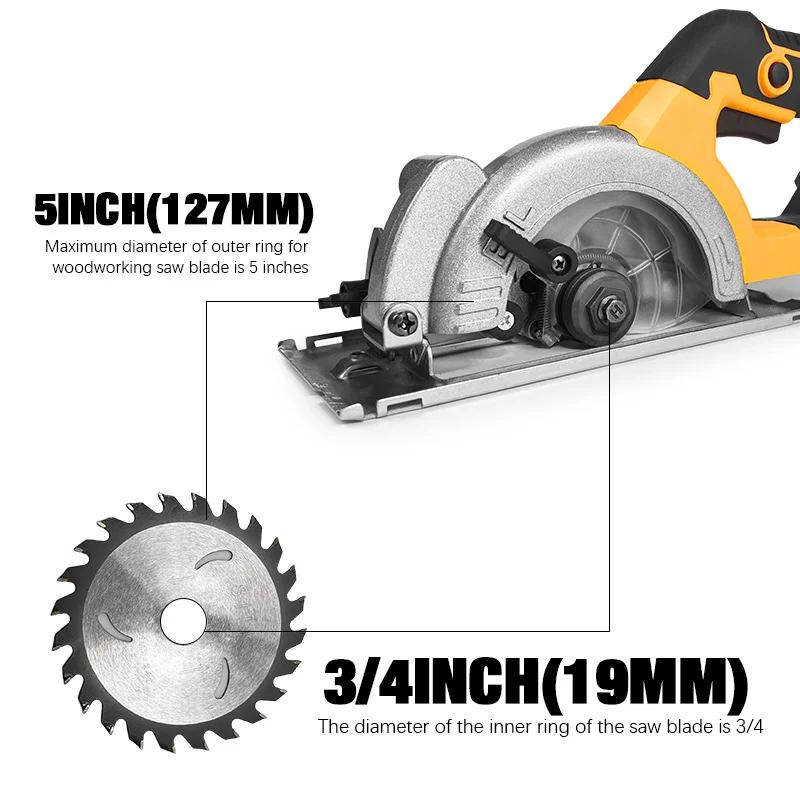 Scie circulaire électrique sans balais Electric Goddess 5 pouces Pour batterie Dewalt 20V Outil